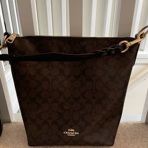 Brown/ black coach bag